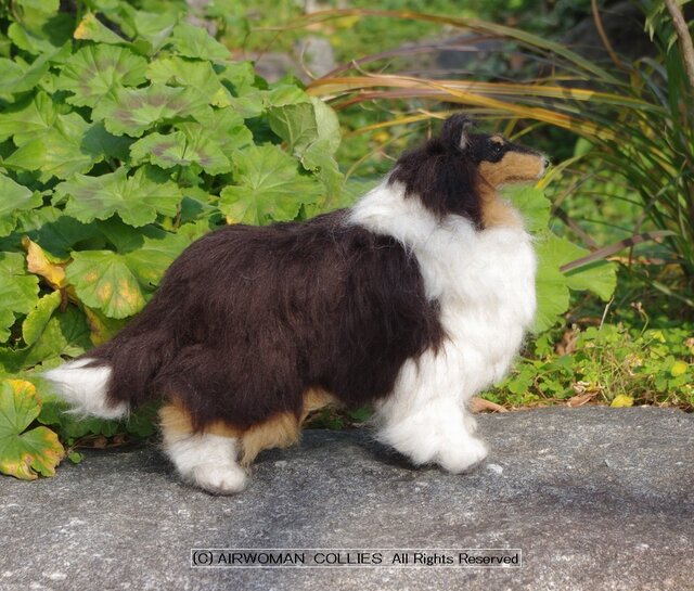 羊毛フェルト長辺２１ｃｍ オーダーメイドの犬人形 植毛 直毛 Iichi ハンドメイド クラフト作品 手仕事品の通販