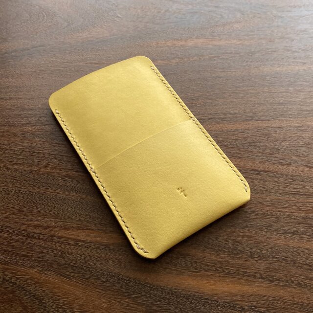 草木染め革丨全機種対応スマホケース【すぽっと/spot】きはだ染め