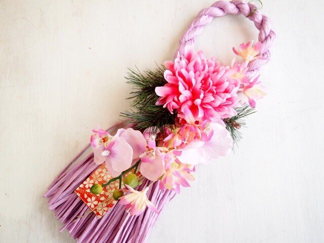 お花が可愛いお正月飾り ループp１６０４ Iichi ハンドメイド クラフト作品 手仕事品の通販