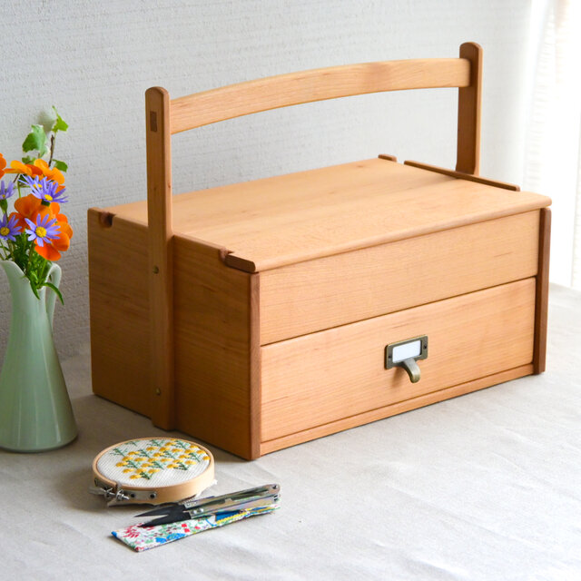 Elegance Symphony 裁縫箱 Amazon.co.jp: 針箱 昭和レトロ 裁縫箱 木製 アンティーク