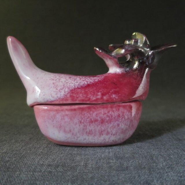 【送料無料】トリ・陶の香合・香箱 陶芸家オリジナル陶器(30)の画像1枚目
