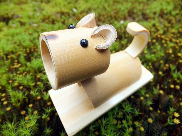 竹の置物 竹細工～干支・いぬ | iichi 日々の暮らしを心地よくするハンドメイド