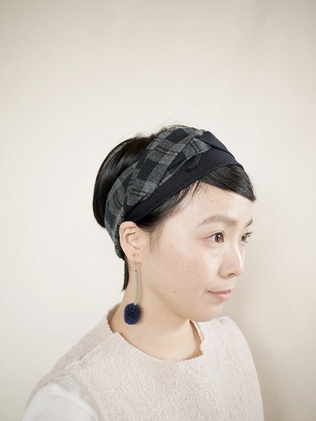 patchwork turban b (woolmix 16AW)の画像1枚目