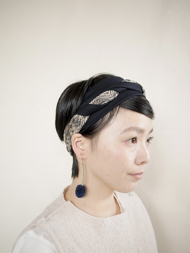 patchwork turban a (woolmix 16AW)の画像1枚目