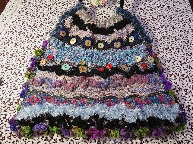 ♪花hana花♪ラブリーニットBAG ♪ボタンの画像1枚目