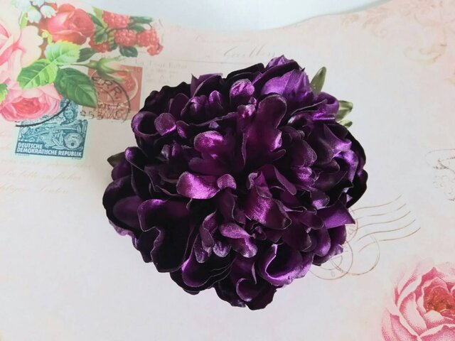 ピオニーパープルL ヘッドドレスの画像1枚目