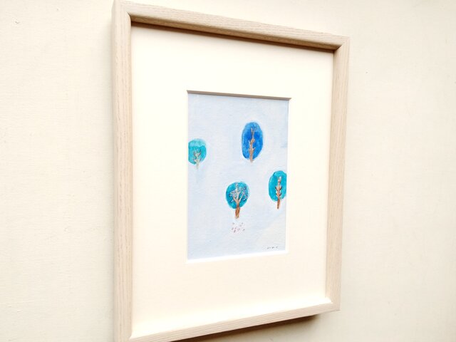 原画「冬の空気」水彩イラスト ※木製額縁入り | iichi 日々の暮らしを