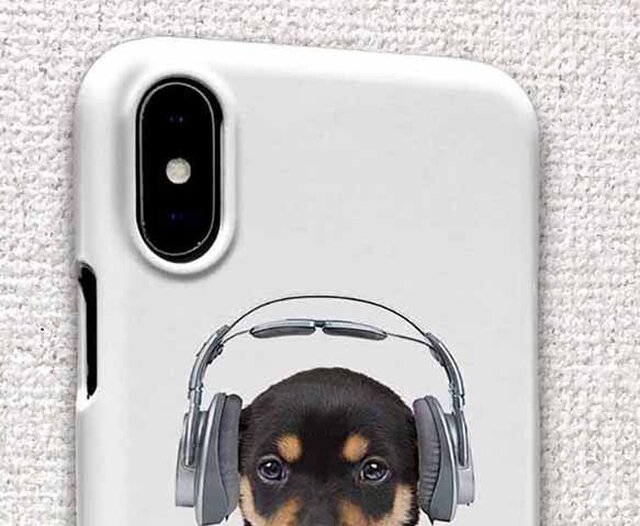 Iphone ハードケース Iphonex Iphone8 犬 子犬だってno Music No Life Iichi ハンドメイド クラフト作品 手仕事品の通販