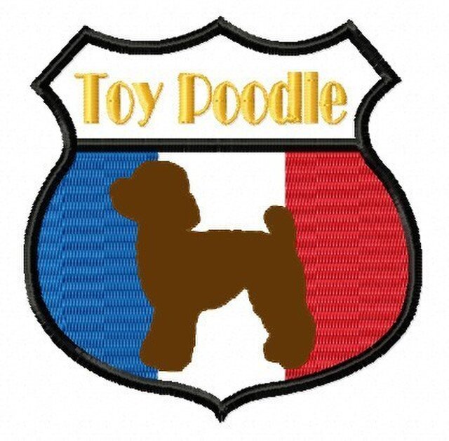トイプードル(茶)刺繍ワッペン【名入れOK】 | iichi 日々の暮らしを