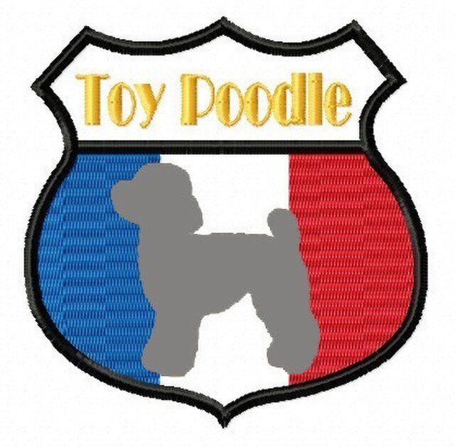 トイプードル(グレー)刺繍ワッペン【名入れOK】 | iichi 日々の暮らし