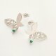 蝶のピアス【ファラーシャピアス】(シルバー, グリーンオニキス)の画像