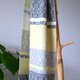再販:手織りカシミヤマフラー/モノクロ×黄色　19301の画像
