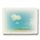 かわいい和紙の立体アートパネル「ニッコウキスゲの丘の上に浮かぶ雲」(18x13.5cm)の画像
