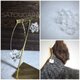 流れ星のピアス【14kgf】天然水晶 クリスタルクォーツ 天然石の画像