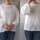 【受注製作】リネン リップル ブラウス