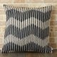 クッションカバー 45×45cm モノクロ 天然リネン ブラッシュシェブロン jubileecushionse416aの画像