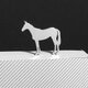 Horse-BookMark-2-d　馬 サラブレッド　シルバーブックマーク しおりの画像