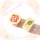 ミニスタンプ＜rose＊バラ＞&＜leaf＊葉っぱ＞セット＊消しはんの画像