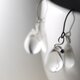チェコガラスのしずくピアス 無垢