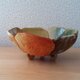 五色の釉薬をかけた小鉢の画像