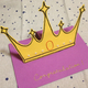 王冠のお祝いカードの画像