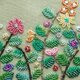 【訳ありセール品】ビーズ刺繍ブックカバー「ボタニカル・ガーデン」（文庫用）