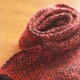 モヘアの手織りミニマフラー(red)の画像