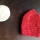 カシミアの手編帽子の画像