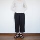受注製作　リネンクロップトパンツ　ブラックの画像