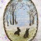 森のウサギちゃん飾り皿の画像