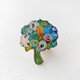花束のブローチ(青/ボックス入)