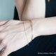【14KGF】Hammered Open Chain Bangleの画像