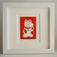招き猫・2018A/銅版画 (額あり）の画像