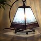 【受注制作】アンティーク・小さなランプ・（ラベンダー）ステンドグラスの画像