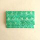 絹手染懐紙入れ（波・緑系/縦薄緑系）