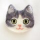 猫顔フェルトブローチの画像