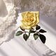 『専用ページ』アンティークローズの布花ブローチ【黄色】コサージュ 薔薇の画像