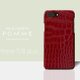 クロコダイル iPhone 7/8plus 用 ケース【レッド】・MAISON POMME・革の宝石ナイルクロコ使用　の画像