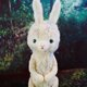 羊毛フェルト グリーンの目のウサギちゃん うさぎ ハンドメイド ミニチュア 動物 ぬいぐるみ ドール テディベアの画像