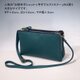 ★ハンドメイド★日本製★本革★お財布ポシェット★サコッシュ★L字ファスナー・大寸★斜め掛けショルダーバッグ★ブルーグリーン★の画像