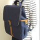 帆布シンプルリュック通勤通学A4対応(濃紺)の画像
