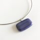 Glass necklace purple side