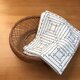 【枡刺し】刺し子の花ふきん（藍）の画像