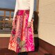銘仙パッチワークスカート 花束のおくりものＬ～LLの画像