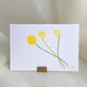 黄色のお花　イラスト　ポストカード3枚セット  ほんわか　癒し　ナチュラル　アート　naturako　の画像