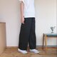 【予約販売】コットンストレートワイドパンツ   ブラックの画像