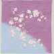 風呂敷　ふろしき　宇野千代　さくら　紫がさね　ブルー　レーヨン100％　68cm幅　春贈答品の画像