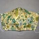 <再販>洗って繰り返し使える立体マスク　ノーズワイヤー入り　フィルターポケット付き　黄色　花柄