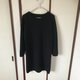 SALE ハンドメイド かぎ針編み ニットワンピース 黒の画像