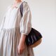 Drawstring bag Linen grayの画像